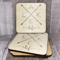 Lake Life Coasters handcrafted by Triple R Designs