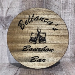 Bellanca's Bourbon Bar Sign handcrafted by Triple R Designs