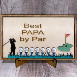 Best Papa by Par personalized sign handcrafted by Triple R Designs