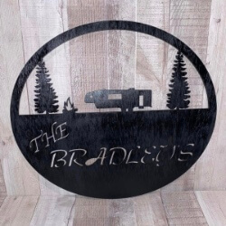 Camper Sign for Bradley handcrafted by Triple R Designs