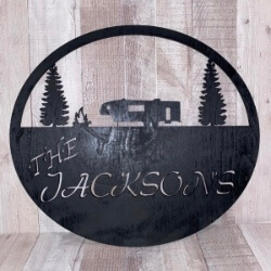 Camping Sign handcrafted by Triple R Designs