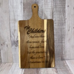 Custom cutting board handcrafted by Triple R Designs 