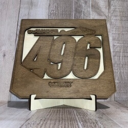 Dirt Bike Number Plate #1 handcrafted by Triple R Designs
