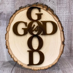 God is Good Cross handcrafted by Triple R Designs