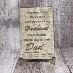Husband Dad Personalized Sign handcrafted by Triple R Designs