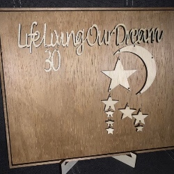 Living Our Dream 30th Anniversary Wall Art handcrafted by Triple R Designs