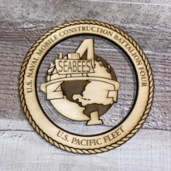 Military SeaBees Emblem handcrafted by Triple R Designs