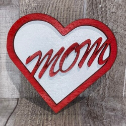 Mom Heart handcrafted by Triple R Designs