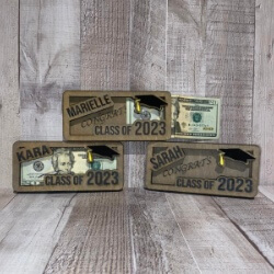 Personalized Graduation Money Holder handcrafted by Triple R Designs